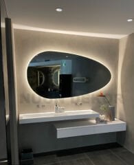 120x70 DOKUNMATİK ASİMETRİK LEDLİ BANYO AYNASI